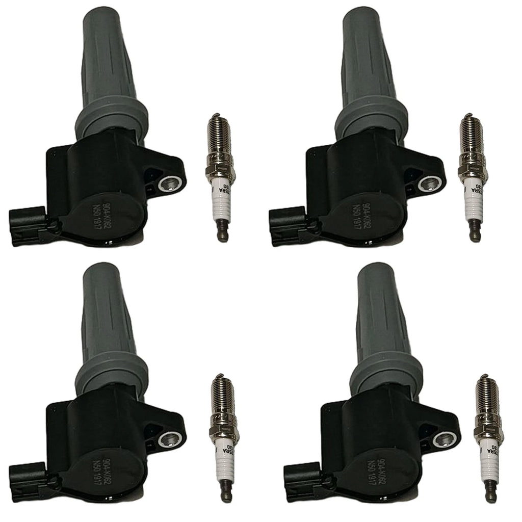 Set of 4 Ignition Coils & 4 Iridium Spark Plugs for Ford Escape Transit Focus