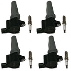 Set of 4 Ignition Coils & 4 Iridium Spark Plugs for Ford Escape Transit Focus
