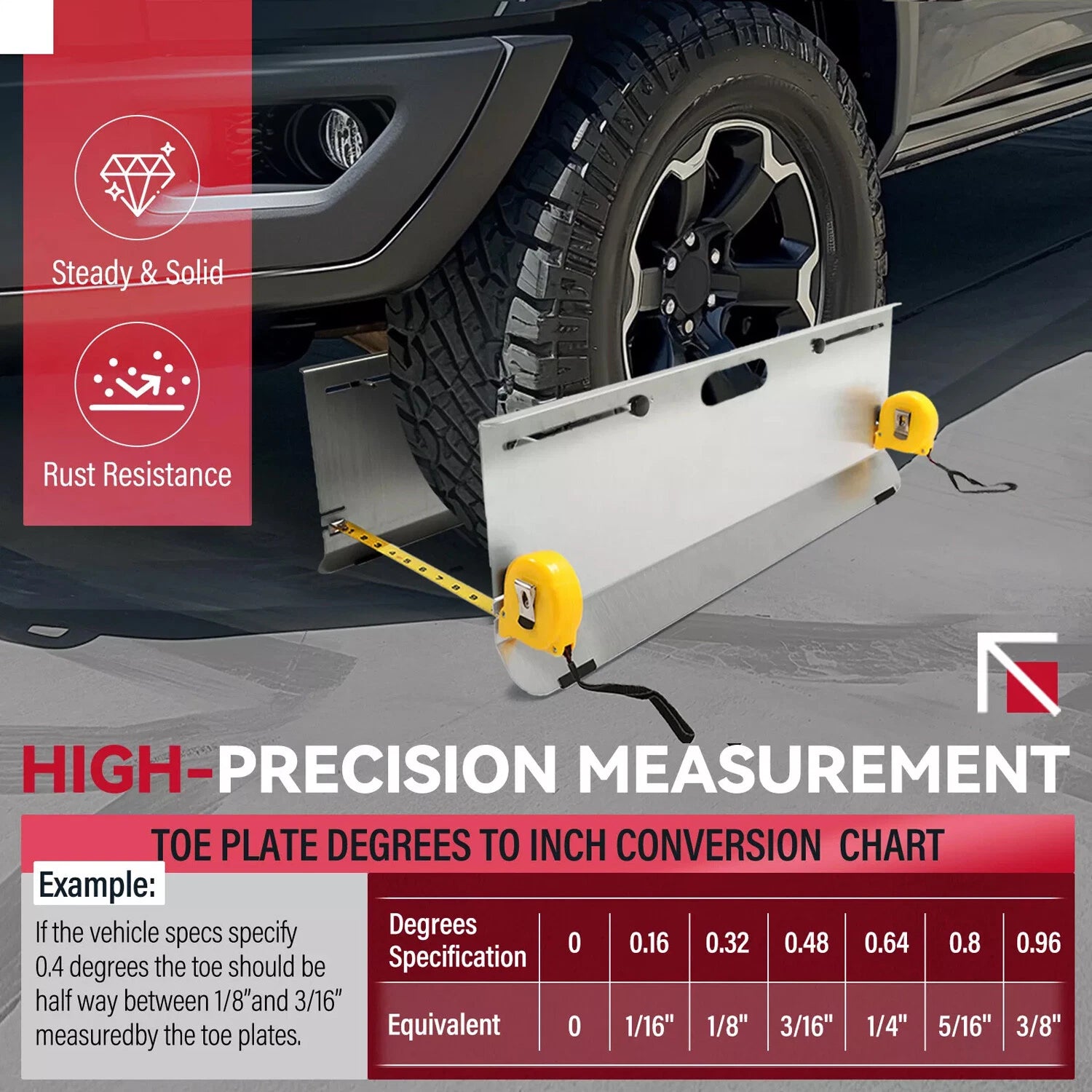 Wheel Alignment Tool Set for HECASA (Camber Caster Toe Plates)