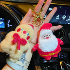 Decorations Keyring Plush Christmas Keychain for Gift