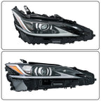 LED DRL Headlight for Lexus ES350 (2019–2021) Black Right Side Clear Lens