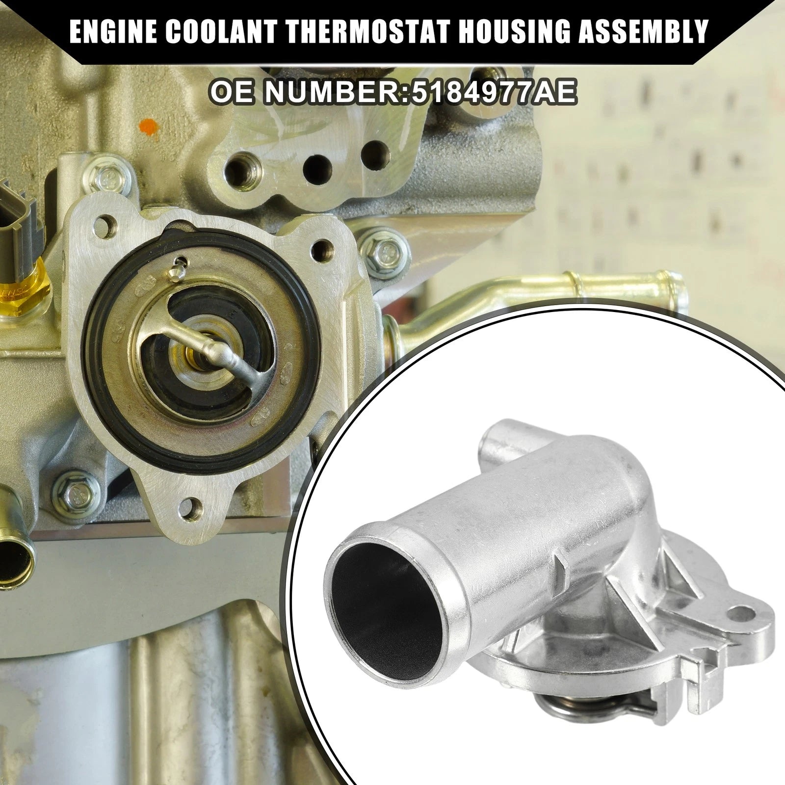 Engine Coolant Thermostat Housing Assembly for Dodge Challenger (2015–2023)