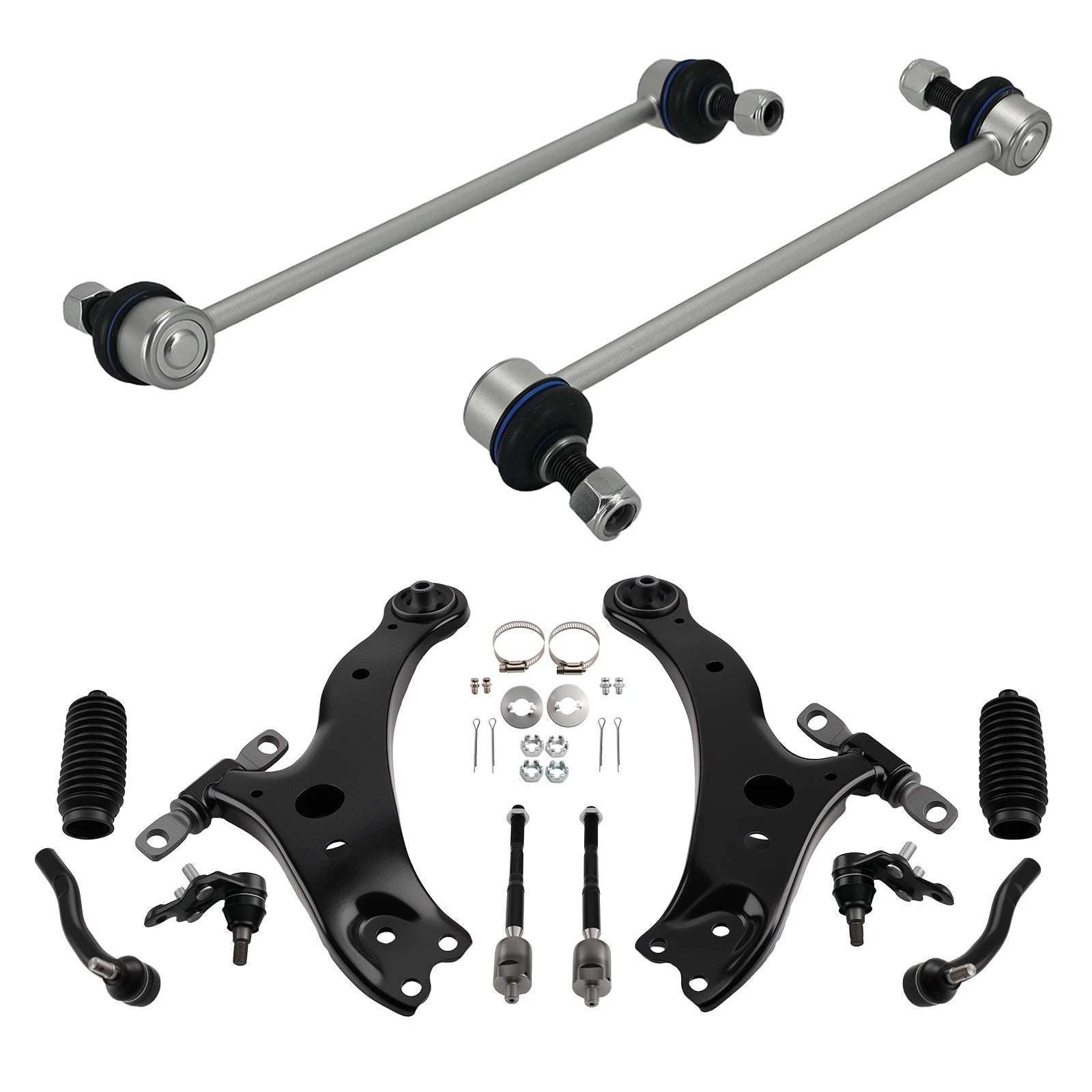 12x Front Lower Control Arm Sway Bar Tie Rod for Toyota Camry/Lexus ES330 (2004–2006)