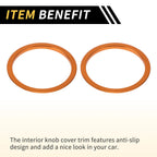 Set of 4 Orange AC Vent Dashboard Decoration Rings for Toyota Tacoma (2016–2021)