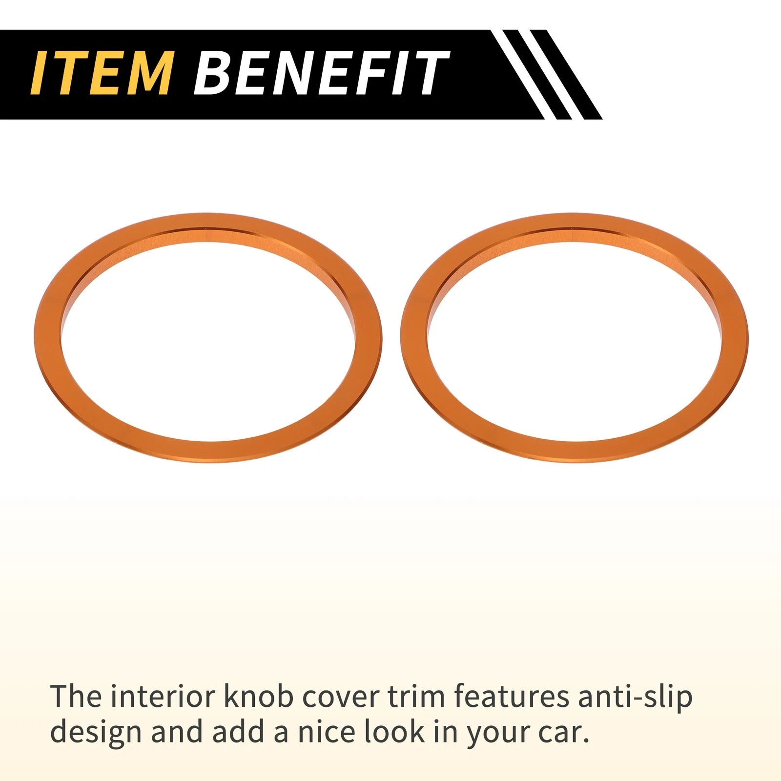 Set of 4 Orange AC Vent Dashboard Decoration Rings for Toyota Tacoma (2016–2021)