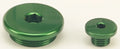 Aluminum Engine Plugs for Kawasaki KX250F & KX450F (2019–2021) - Green