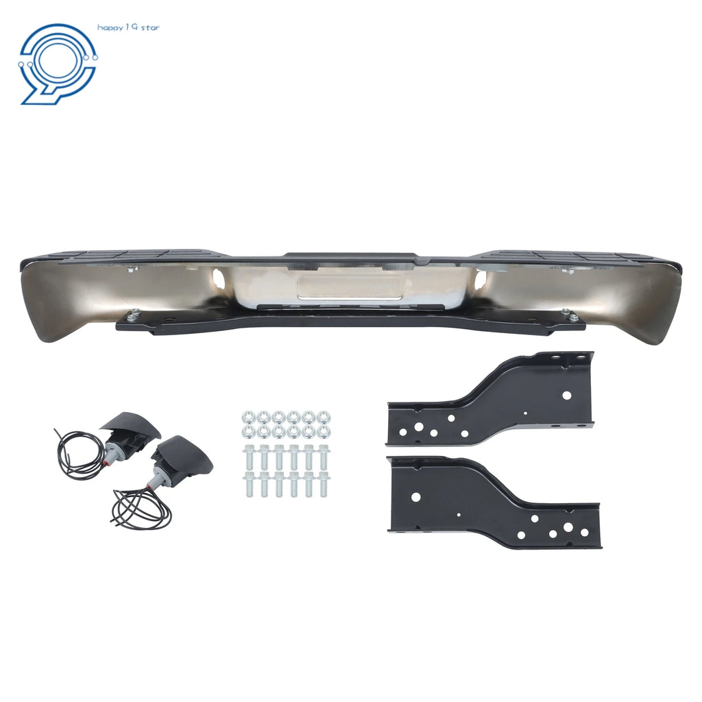 Chrome Rear Step Bumper for Chevy S10 Sonoma Fleetside (1998-2004)