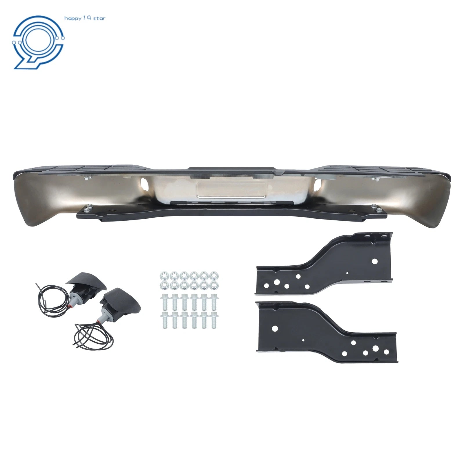 Chrome Rear Step Bumper for Chevy S10 Sonoma Fleetside (1998-2004)
