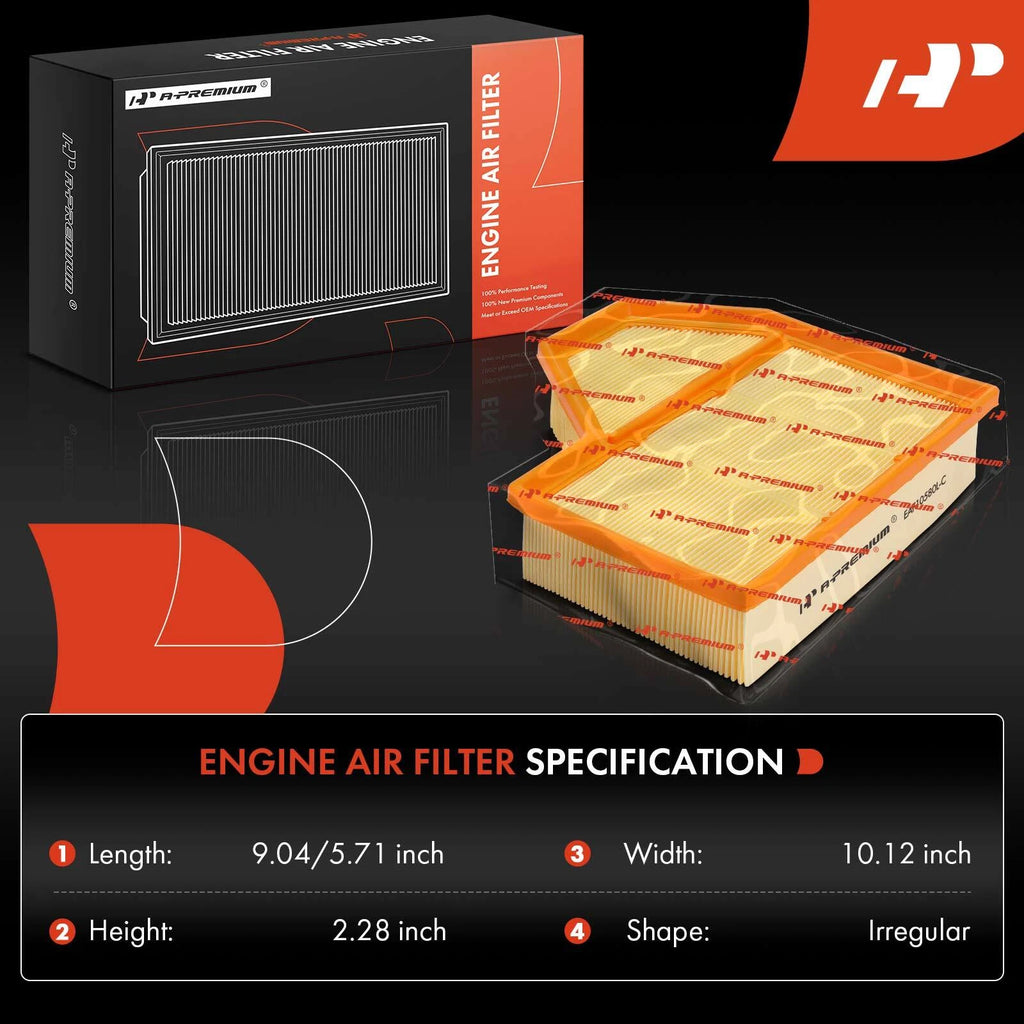 2X Engine Air Filter for BMW M5 E60, M6 E63 E64 (2006-2010) V10 5.0L