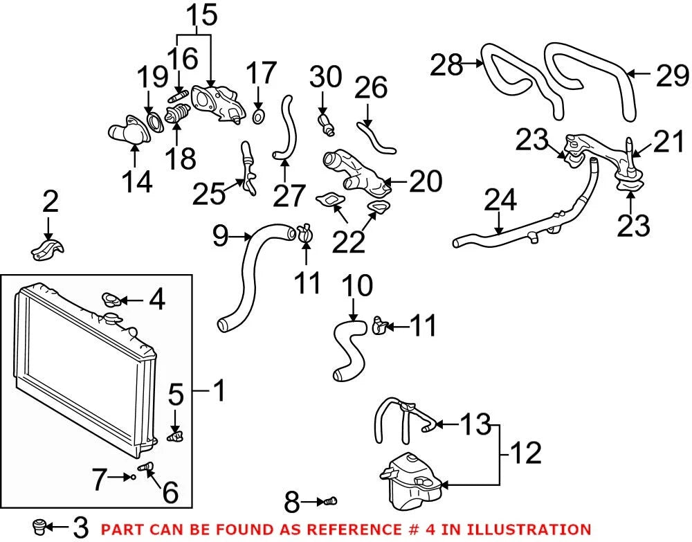 Radiator Cap for Lexus (OEM 1640131480)