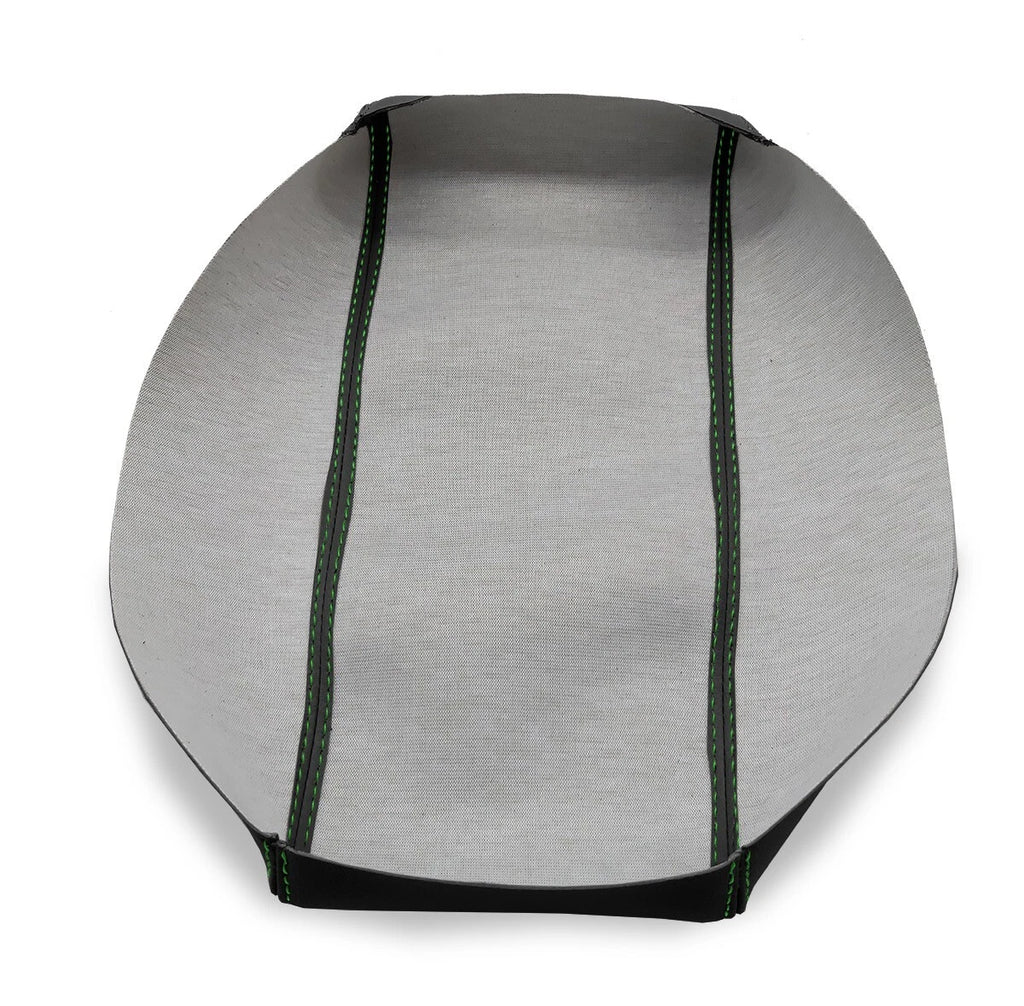 Leather Console Lid Armrest Cover for Ford Escape (2005–2007) Green Stitch