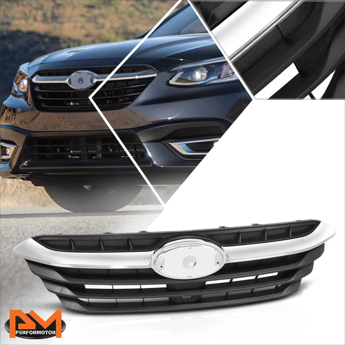 Front Grille with Badge Slot & Chrome Moulding for Legacy 2.5L (2020–2022)