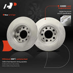 Rear Disc Brake Rotors & Ceramic Pads for Jeep Renegade (2015–2022)
