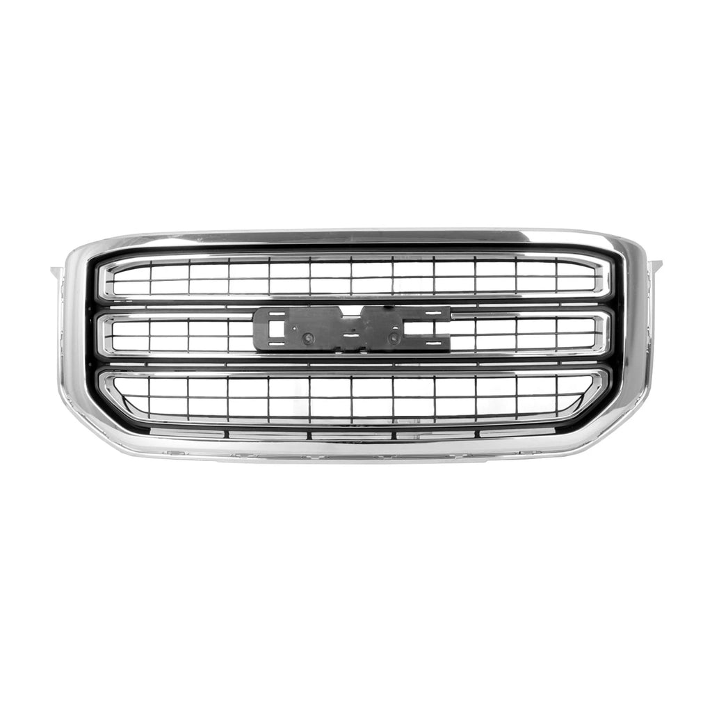 Replacement Black Chrome Plastic Front Grille For 2015-2020 GMC Yukon