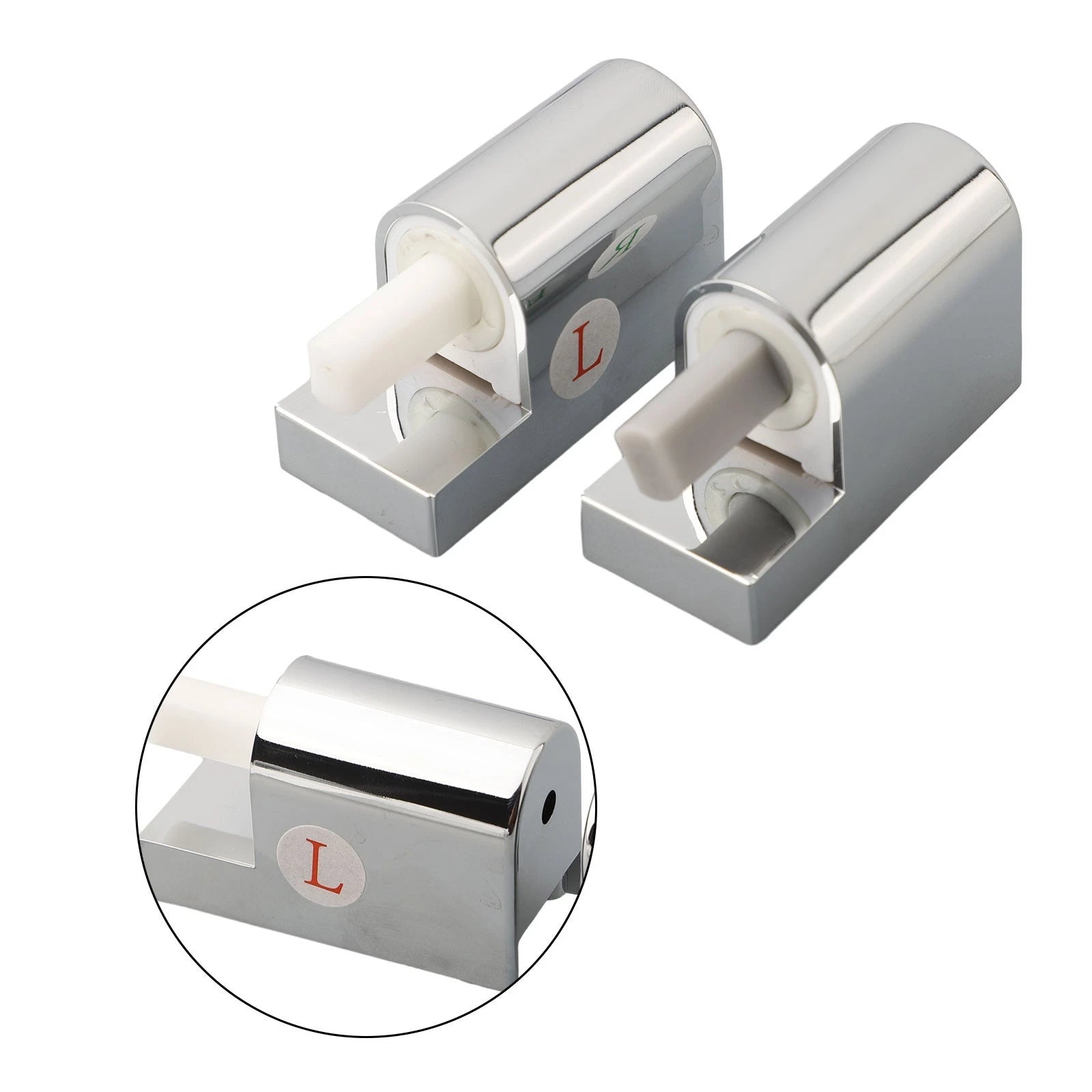 Set of 2 Soft Close Hinges for Contemporary Toilet Fixtures