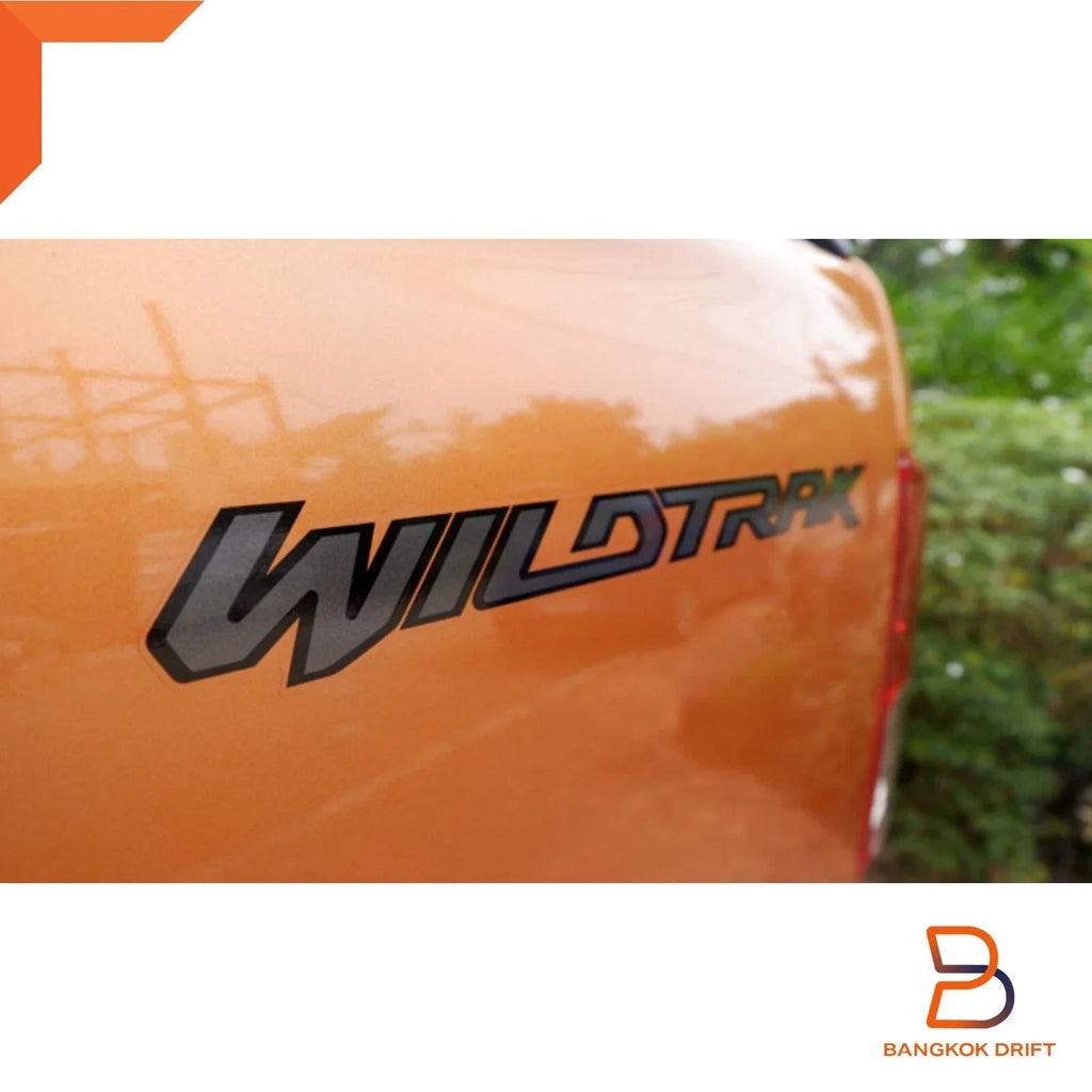 Silver WILDTRAK Rear Tailgate Decal Sticker for Ford Ranger Ute (2018-2021)