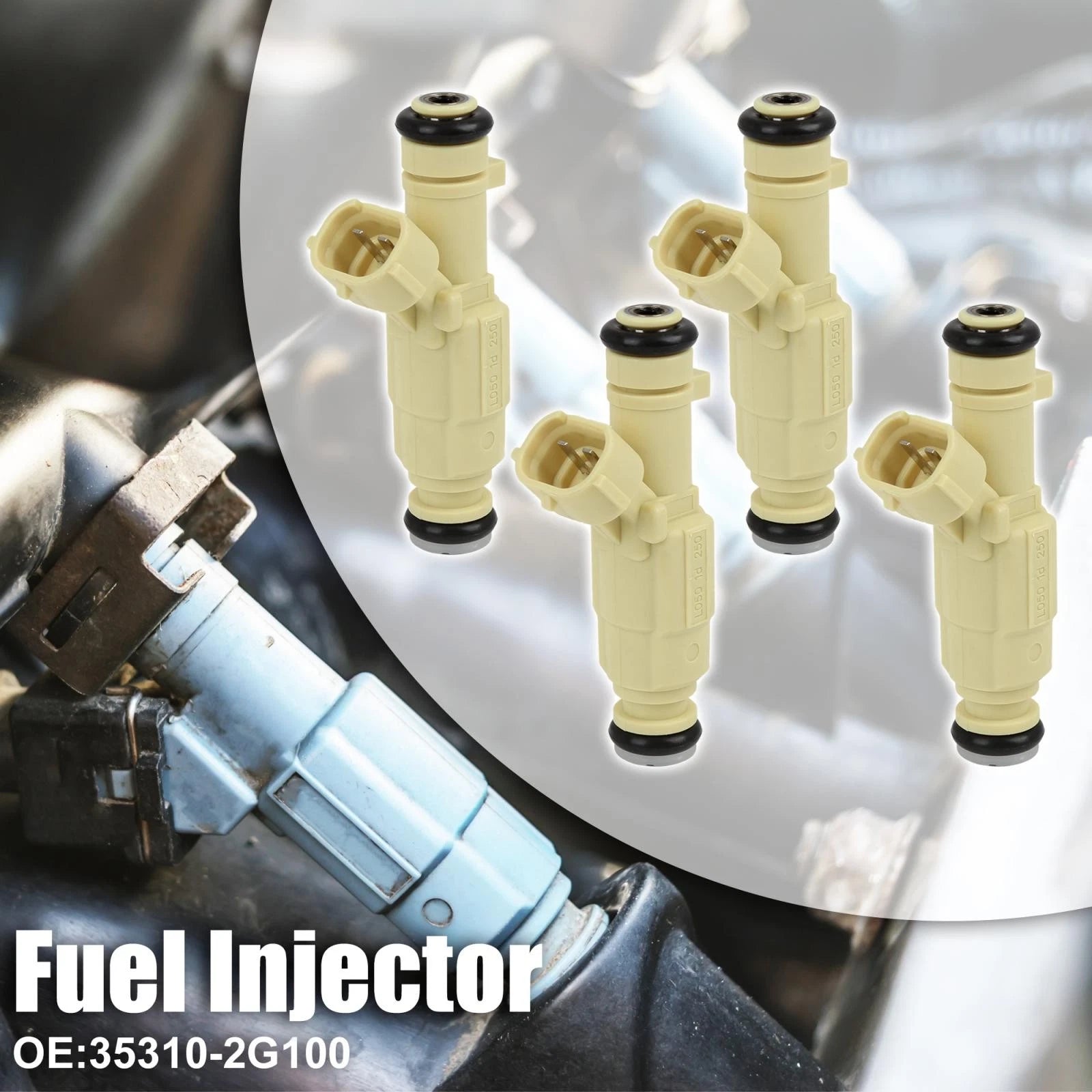 Set of 4 Fuel Injectors for Hyundai Tucson (2011–2013) & Kia Forte Koup (2010–2012) 2.0L 2.4L