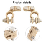 2 x Battery Pole Terminals with Clear Labels