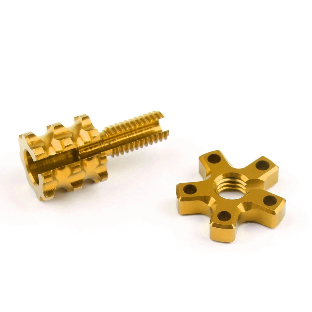 CNC Clutch Cable Adjuster Screw for Motorcycle (8mm Thread, Gold)