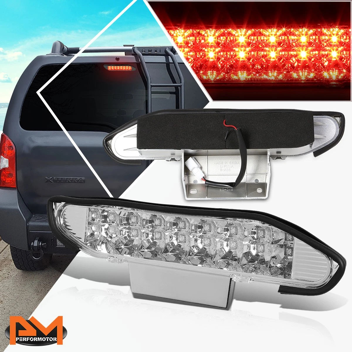 LED Third Brake Light for Nissan Xterra (2000–2004) - Chrome