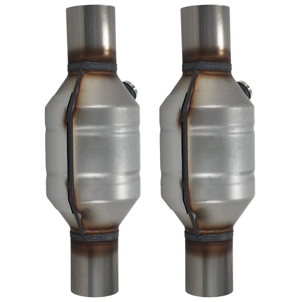 2X 2.25" Inlet/Outlet Universal High-Flow Weld-On Catalytic Converter 53005
