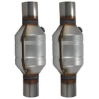 2X 2.25" Inlet/Outlet Universal High-Flow Weld-On Catalytic Converter 53005