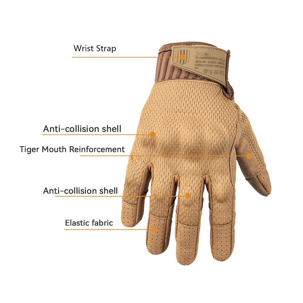 Tactical Gloves for Outdoor Sports - Breathable, Anti-slip, Touchscreen