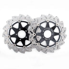 Pair Front Brake Disc Rotors for Kawasaki ZX-6R ZX600 ZX636 (1995–2002)