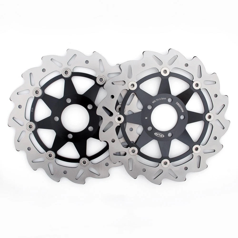 Pair Front Brake Disc Rotors for Kawasaki ZX-6R ZX600 ZX636 (1995–2002)
