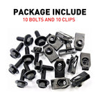 Set of 20 Body Bolts and U-nut Clips for GM Truck