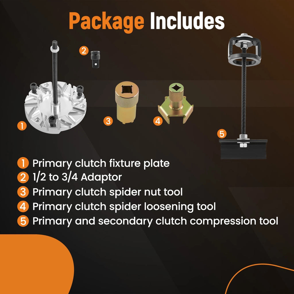 Complete Clutch Service Tools Kit for Polaris Ranger 900 (2013-2019)