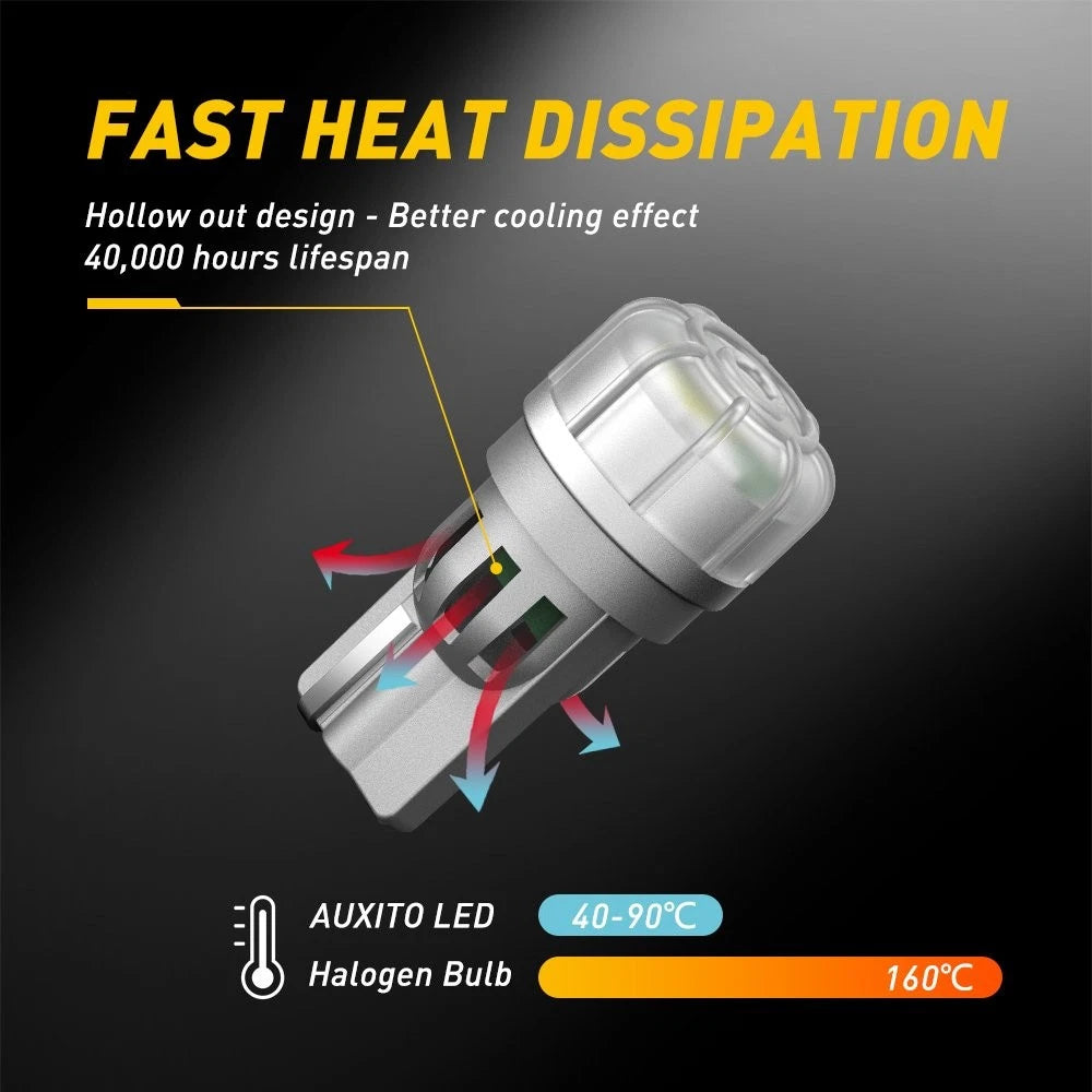 AUXITO T10 LED License Plate Bulb for EXC (168, 2825, 194)