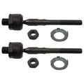 Set of 2 Front Inner Steering Tie Rod Ends for Ford Fusion, Milan, MKZ, Zephyr (2006–2012)