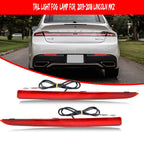 Red LED Rear Bumper Reflector Tail Lights for Lincoln MKZ (2013–2020)