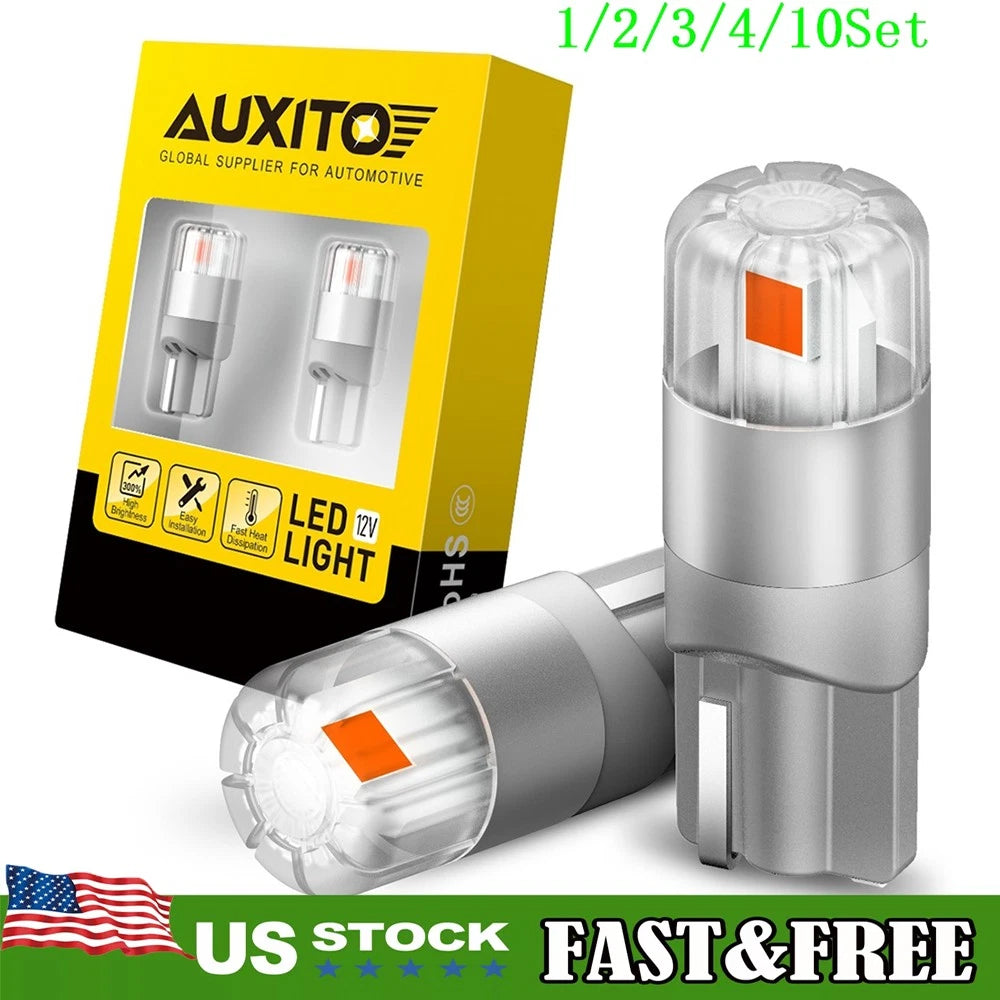 Set of 10 Red LED Bulbs for Tail Stop Brake Turn Signal Light