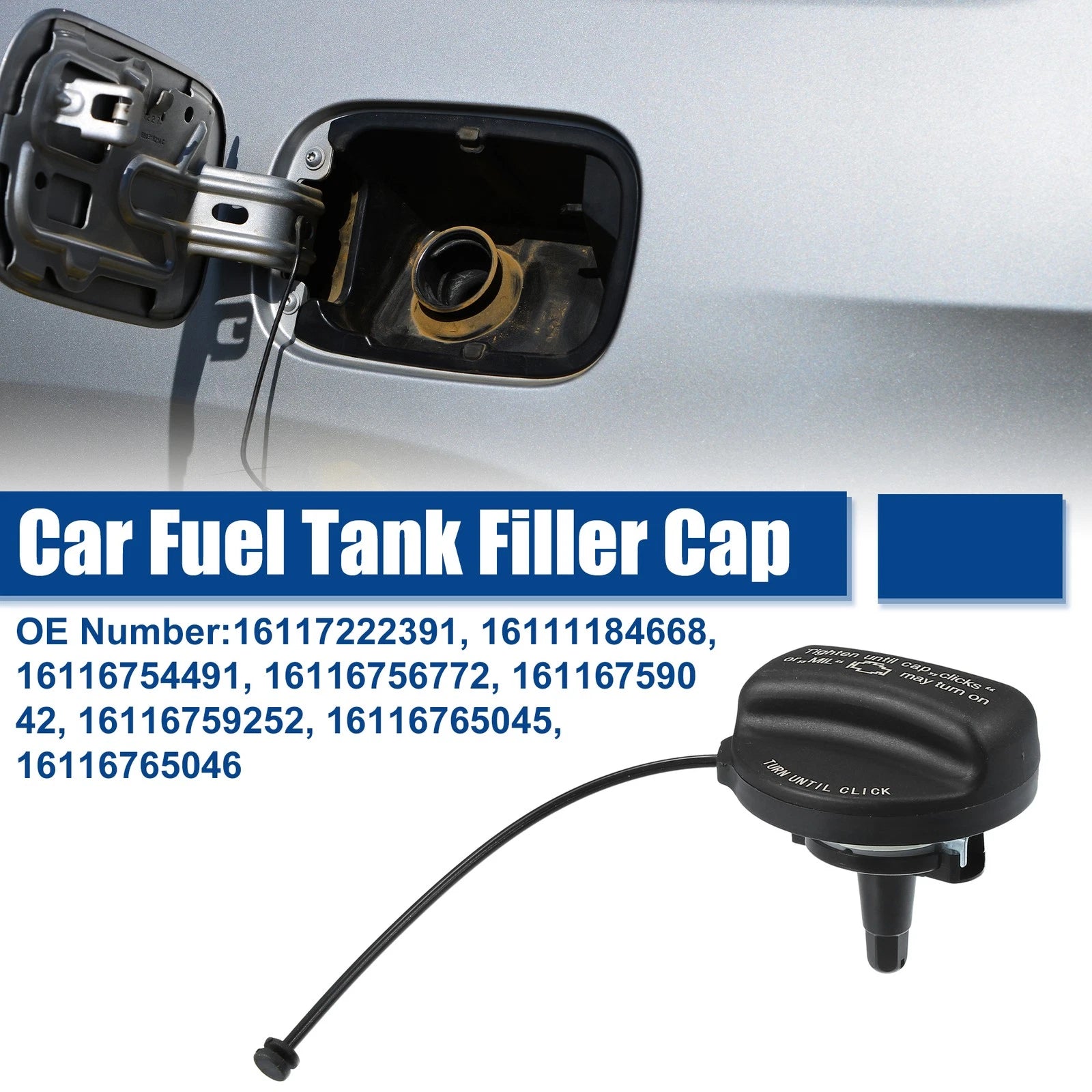 Fuel Tank Filler Cap for BMW 320i 325i 328i 330i (E46 E90 F30 F10) 16117222391