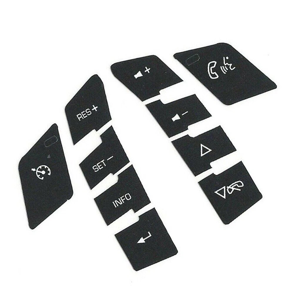 Set of 1 Button Repair Decals for Car (ABS Black)