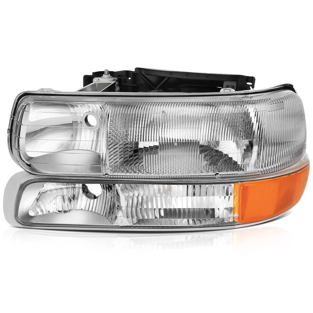 Headlight Assembly Pair for Chevrolet Silverado Tahoe (2000–2002)
