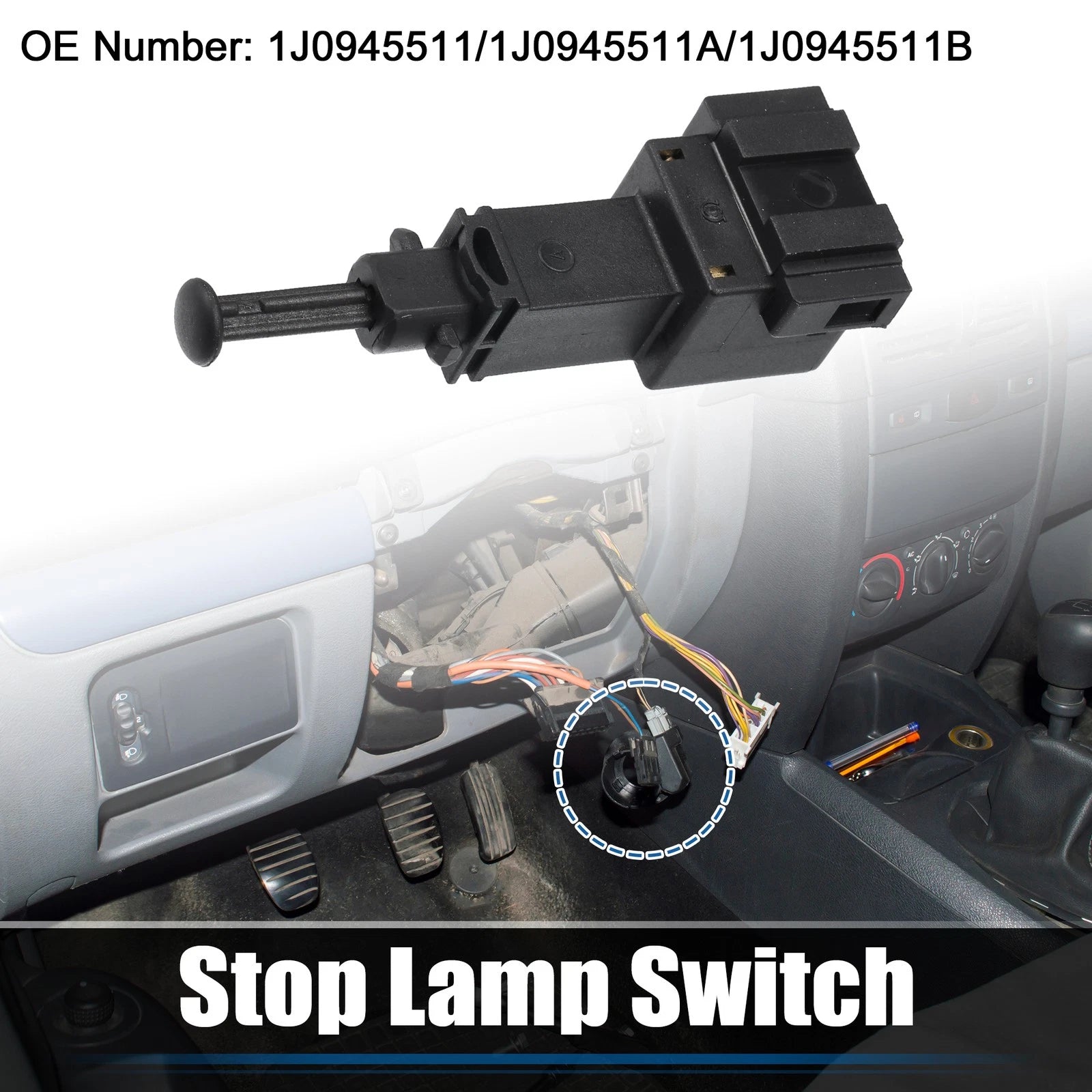 Brake Light Switch for Audi A3 (2003–2012) No. 1J0945511/1J0945511A/1J0945511B
