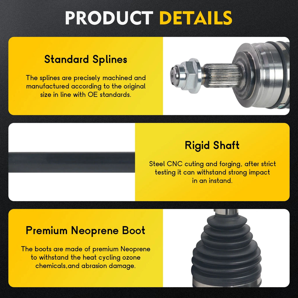 CV Axle Shaft Assembly for Dodge Dart (2013–2016) Front Right