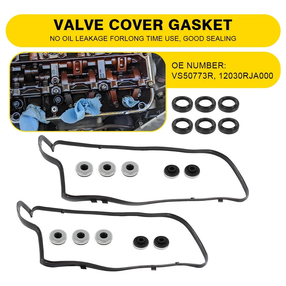 Set of 2 Valve Cover Gaskets for Honda Acura MDX TL Accord Odyssey (2008–2015)