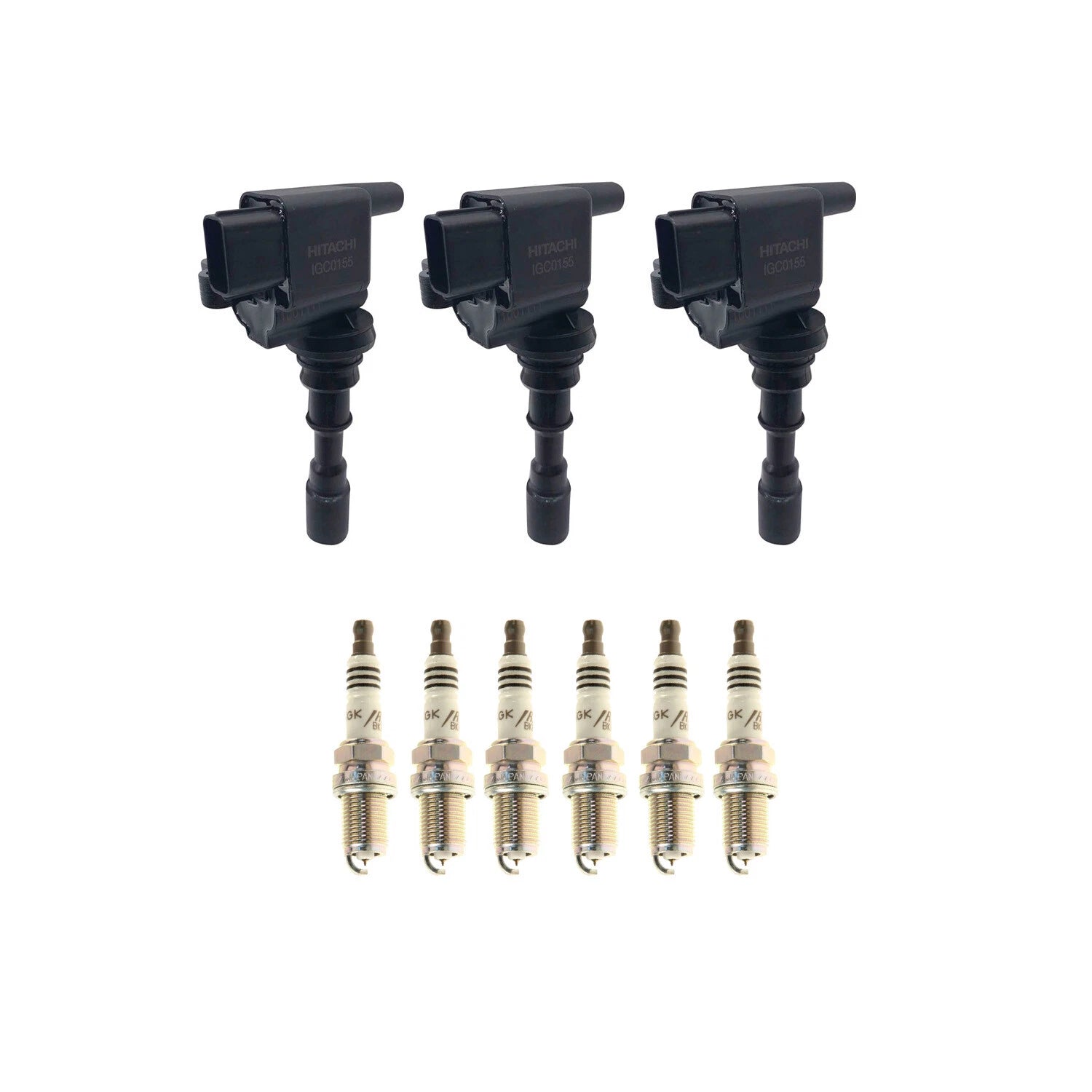 Set of 3 Ignition Coils & 6 NGK Iridium Spark Plugs for Sedona XG300 (2002–2006)