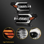 2X LED DRL Headlights for Ford Expedition (2022–2024) Black Housing