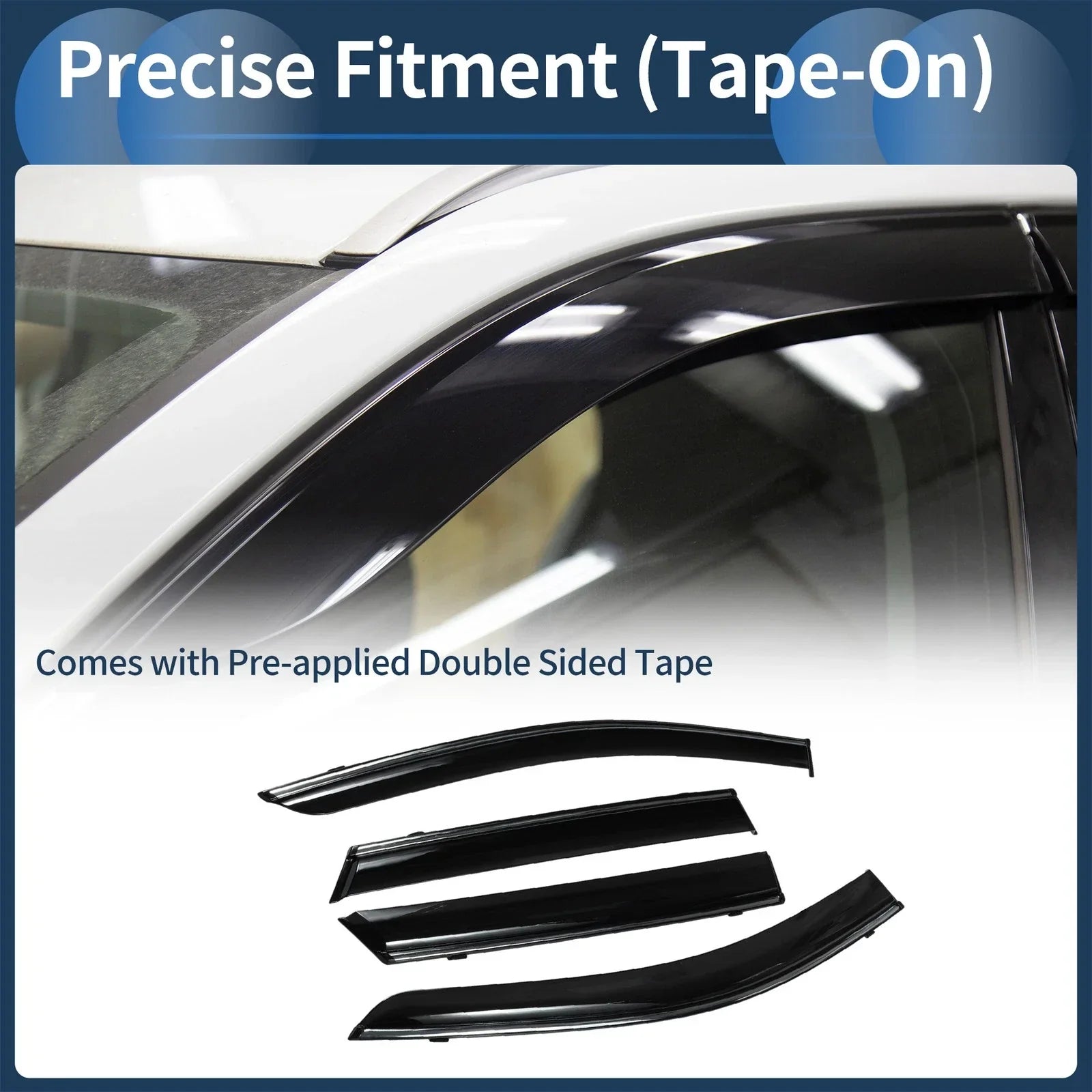 Window Deflectors for Hyundai Tucson Side Window Vent Visors Black 2021