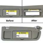Right Passenger Side Sun Visor for Honda Civic (2006-2011) Grey