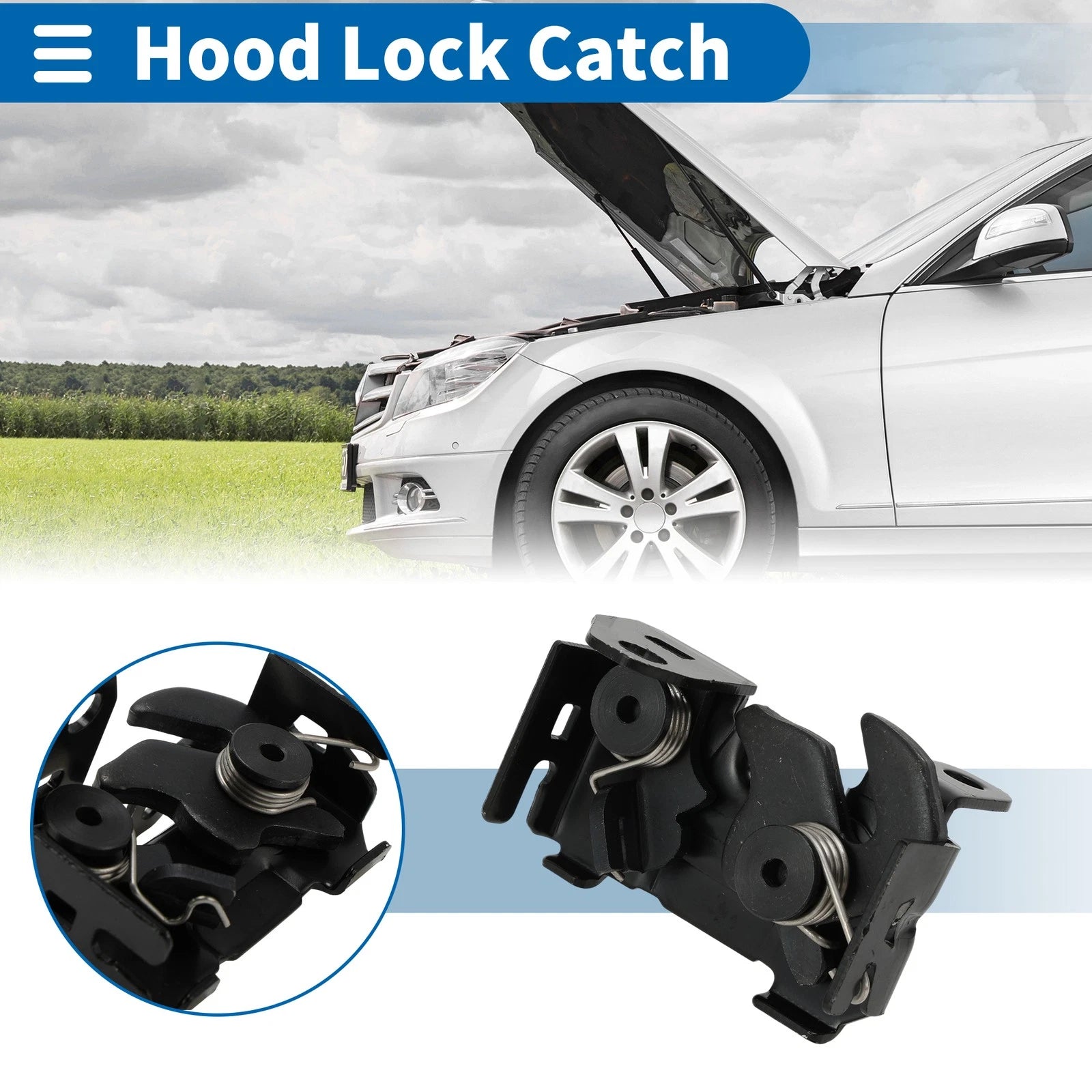 Hood Latch Assembly for Mercedes-Benz C250 (2012–2015) No.A2048800260