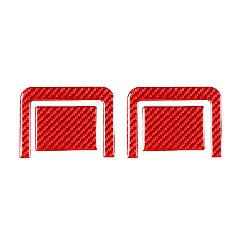 4Pcs Carbon Fiber Rear Seat Adjustment Panel Cover for Toyota Tundra (14-21)