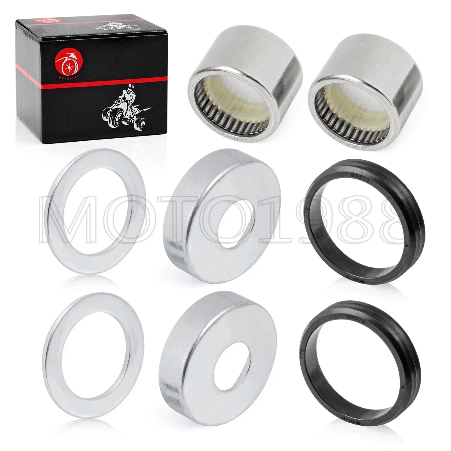 Swingarm Bearings SEAL Rebuild Kit Dust Cap for Yamaha Blaster (1988–2002)