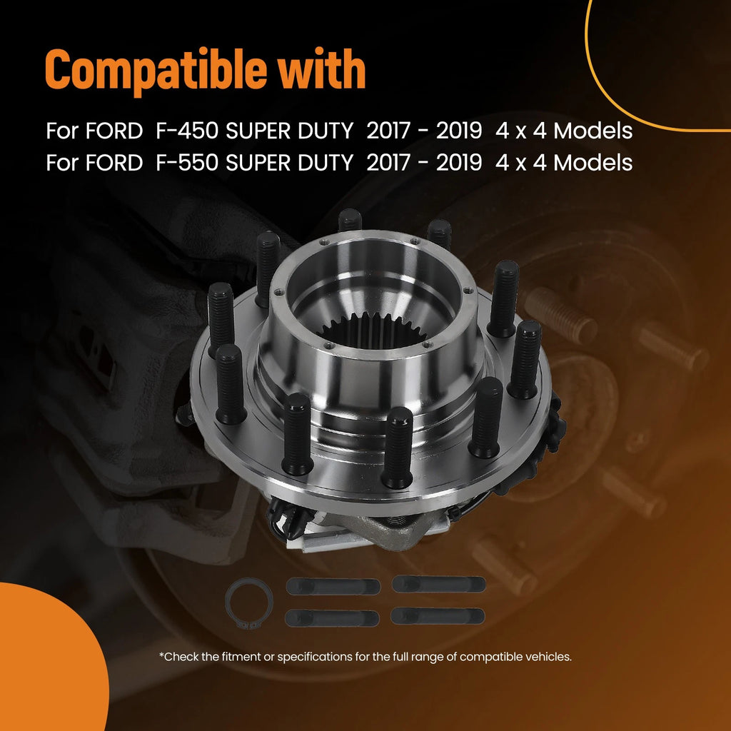 Front 10 Lug Wheel Hub Bearing Kit for Ford F-450/F-550 4x4 (2017–2019) 515184