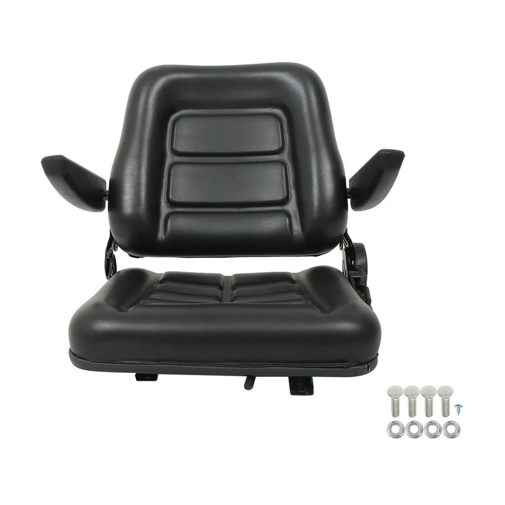 Adjustable PVC Forklift Tractor Seat with Armrest
